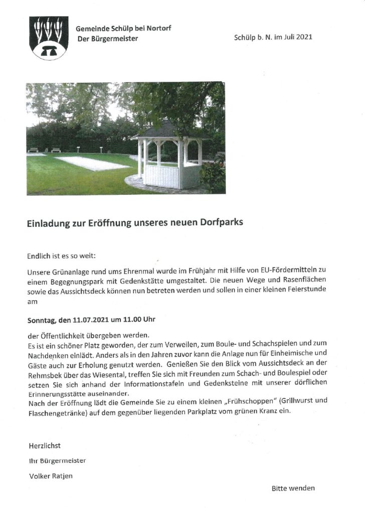 Eröffnung Dorfplatz 2021
